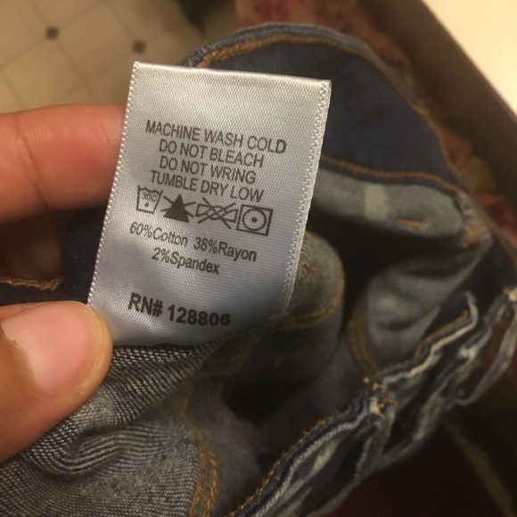 Fashion Nova Medium Wash High Waisted Destroyed Paint Splatter Skinny Jeans 7 - Picture 8 of 9